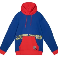 Men Mitchell & Ness Hoodies & Sweatshirts-Big Face Hoodie 5.0 University Of Kansas