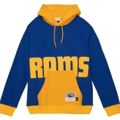 Men Mitchell & Ness Hoodies & Sweatshirts-Big Face Hoody 5.0 Los Angeles Rams