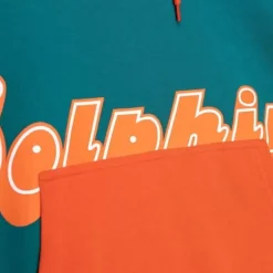 Men Mitchell & Ness Hoodies & Sweatshirts-Big Face Hoody 5.0 Miami Dolphins