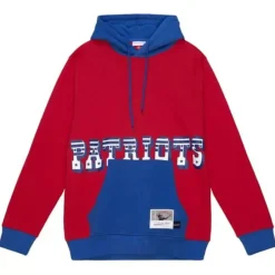 Men Mitchell & Ness Hoodies & Sweatshirts-Big Face Hoody 5.0 New England Patriots