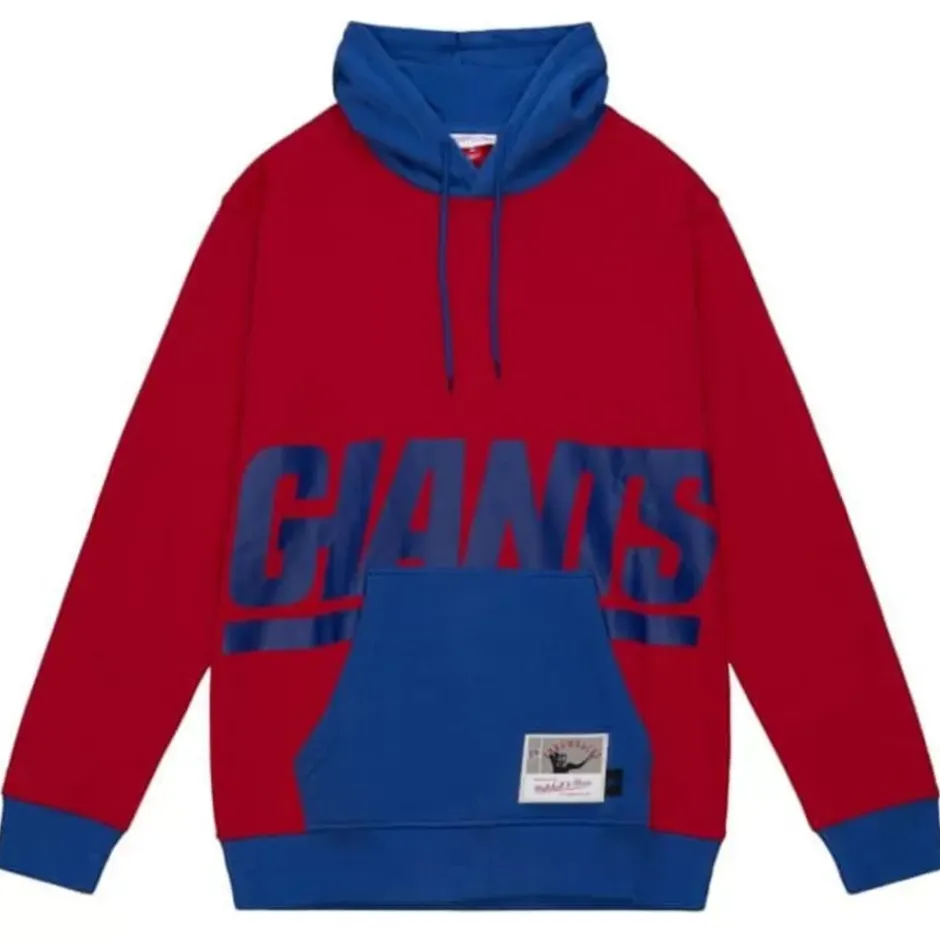 Men Mitchell & Ness Hoodies & Sweatshirts-Big Face Hoody 5.0 New York Giants