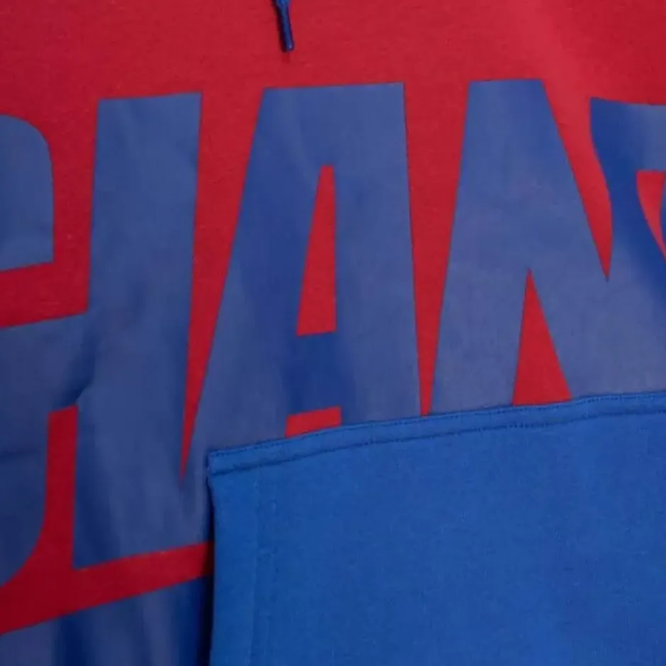 Men Mitchell & Ness Hoodies & Sweatshirts-Big Face Hoody 5.0 New York Giants