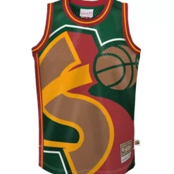 Youth Mitchell & Ness Big Kids-Big Face Jersey Seattle Supersonics