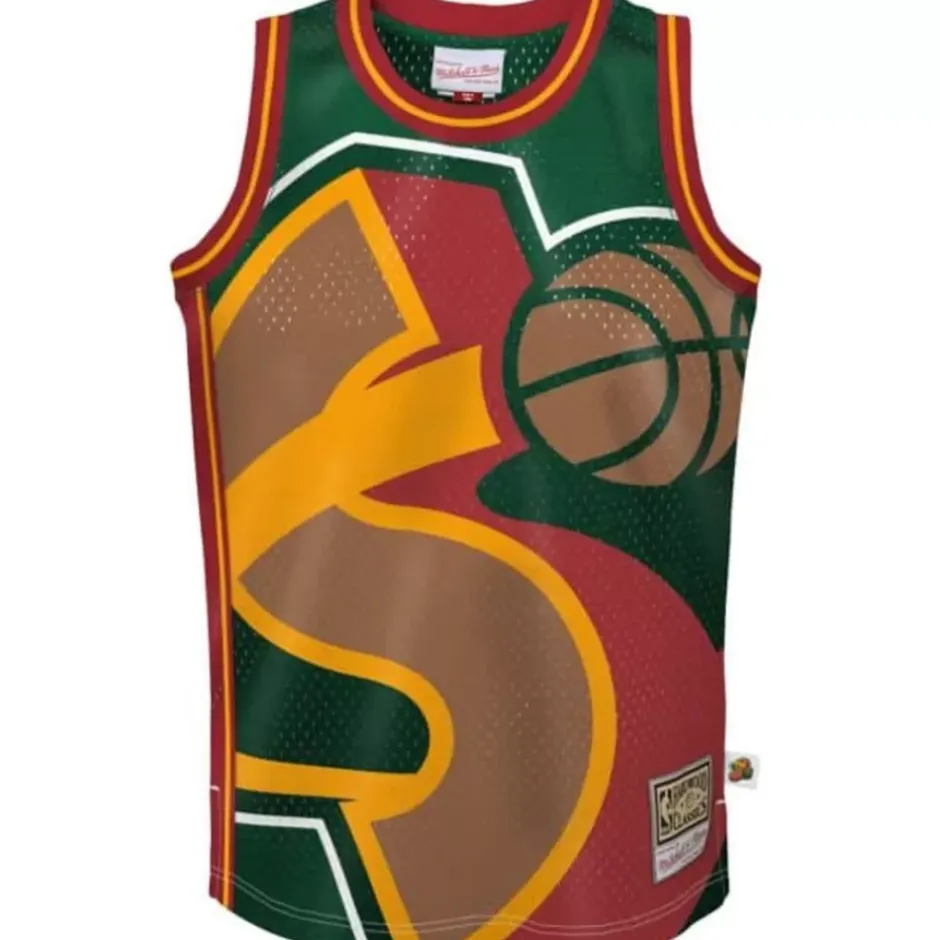 Youth Mitchell & Ness Big Kids-Big Face Jersey Seattle Supersonics