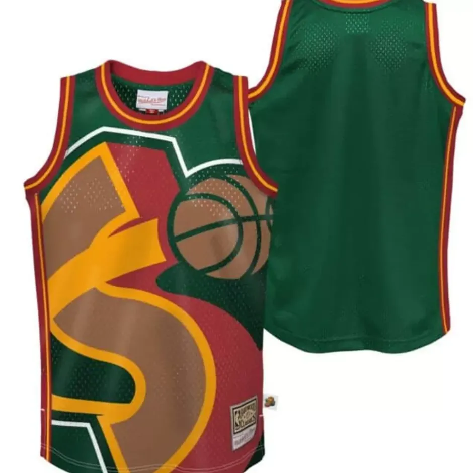 Youth Mitchell & Ness Big Kids-Big Face Jersey Seattle Supersonics