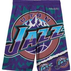 Youth Mitchell & Ness Big Kids-Big Face Jumbotron Mesh Shorts Utah Jazz