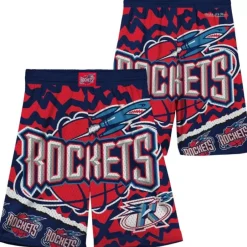 Youth Mitchell & Ness Big Kids-Big Face Jumbotron Mesh Shorts Houston Rockets