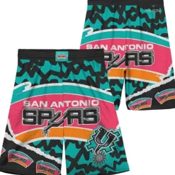 Youth Mitchell & Ness Big Kids-Big Face Jumbotron Mesh Shorts San Antonio Spurs