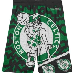 Youth Mitchell & Ness Big Kids-Big Face Jumbotron Mesh Shorts Boston Celtics