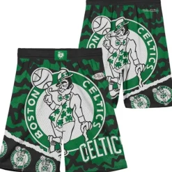 Youth Mitchell & Ness Big Kids-Big Face Jumbotron Mesh Shorts Boston Celtics