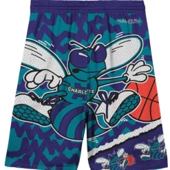 Youth Mitchell & Ness Big Kids-Big Face Jumbotron Mesh Shorts Charlotte Hornets