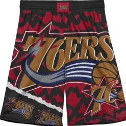 Youth Mitchell & Ness Big Kids-Big Face Jumbotron Mesh Shorts Philadelphia 76Ers
