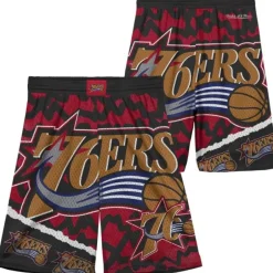 Youth Mitchell & Ness Big Kids-Big Face Jumbotron Mesh Shorts Philadelphia 76Ers