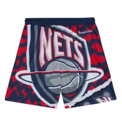 Youth Mitchell & Ness Big Kids-Big Face Jumbotron Mesh Shorts New Jersey Nets
