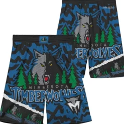 Youth Mitchell & Ness Big Kids-Big Face Jumbotron Mesh Shorts Minnesota Timberwolves