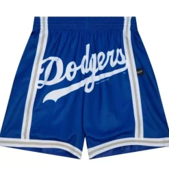 Men Mitchell & Ness Shorts-Big Face Shorts Los Angeles Dodgers