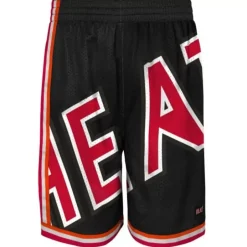 Men Mitchell & Ness Shorts-Big Face Shorts Miami Heat