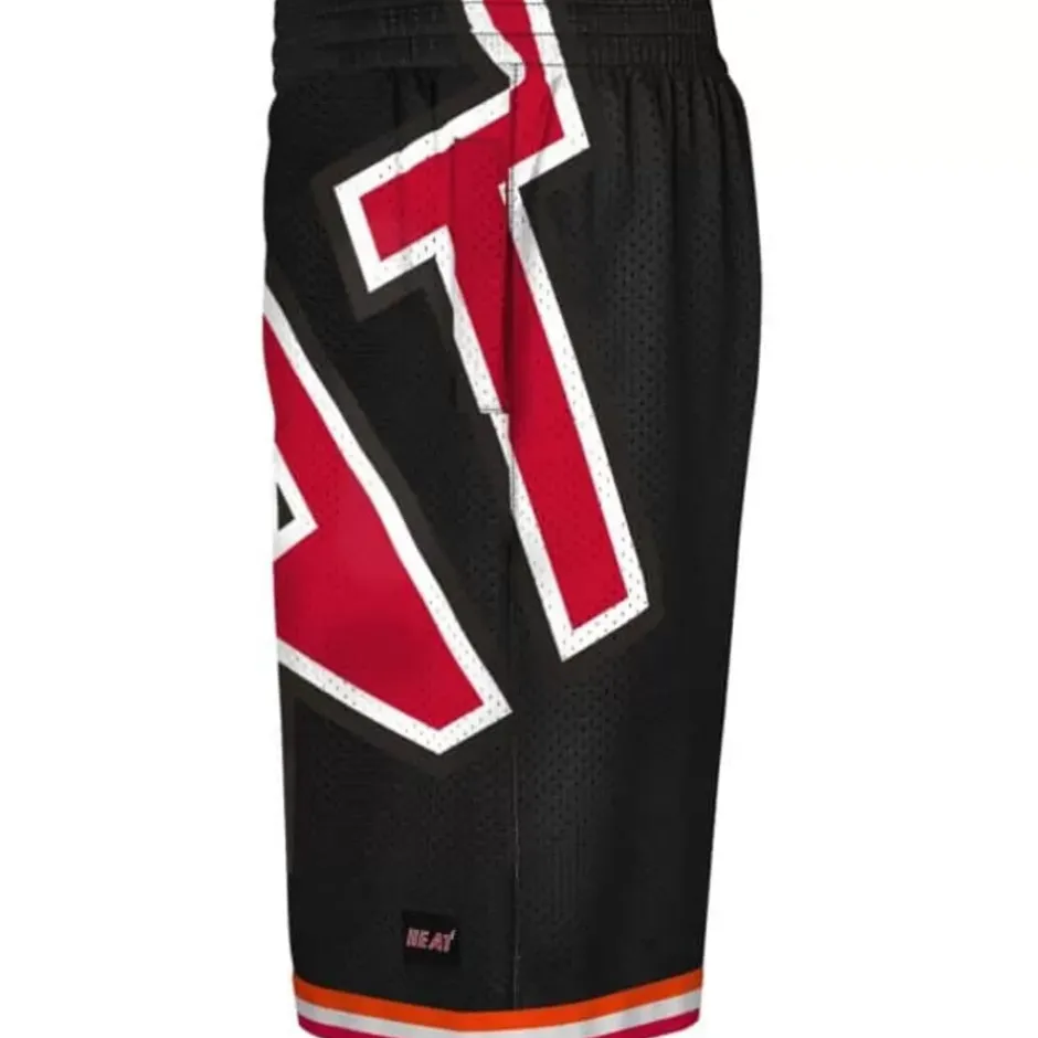 Men Mitchell & Ness Shorts-Big Face Shorts Miami Heat