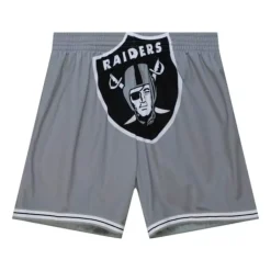 Men Mitchell & Ness Shorts-Big Face Shorts Oakland Raiders