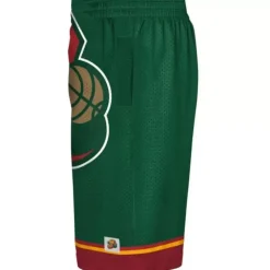 Men Mitchell & Ness Shorts-Big Face Shorts Seattle Supersonics