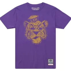 Men Mitchell & Ness T-Shirts & Tops-Big Logo Tee Louisiana State University
