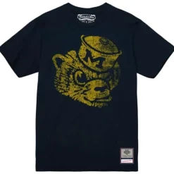 Men Mitchell & Ness T-Shirts & Tops-Big Logo Tee University Of Michigan
