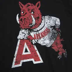 Men Mitchell & Ness T-Shirts & Tops-Big Logo Tee University Of Arkansas