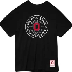 Men Mitchell & Ness T-Shirts & Tops-Block Logo Tee Ohio State