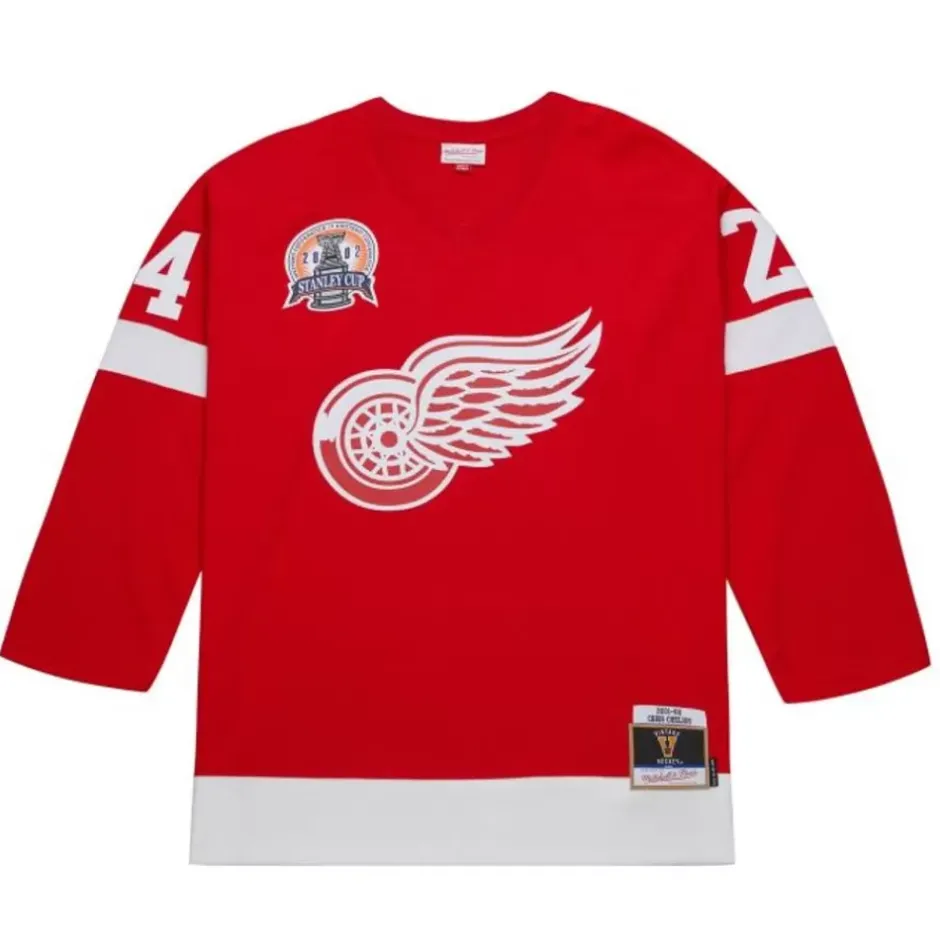 Mitchell & Ness Nhl Blue Line-Blue Line Chris Chelios Detroit Red Wings Dark 2001 Jersey