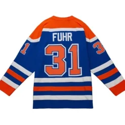 Mitchell & Ness Nhl Blue Line-Blue Line Grant Fuhr Edmonton Oilers 1986 Jersey