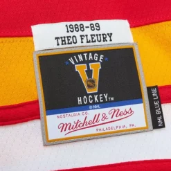 Mitchell & Ness Nhl Blue Line-Blue Line Theo Fleury Calgary Flames Dark 1988 Jersey