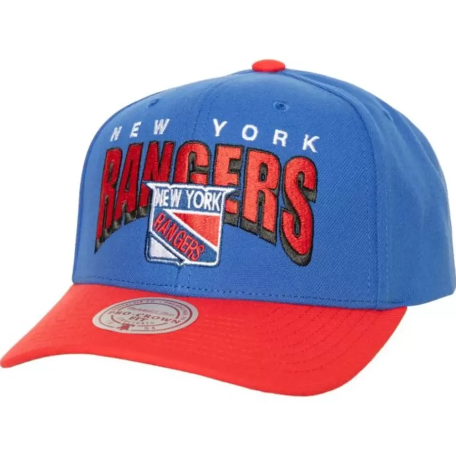 Mitchell & Ness Snapback-Boom Text Pro Snapback Vntg New York Rangers