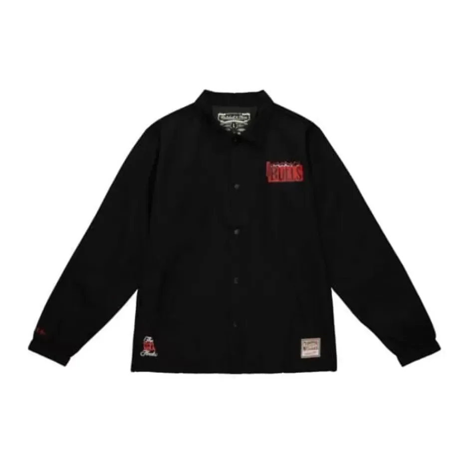 Men Mitchell & Ness Jackets & Outerwear-Born And Bred Windbreaker Chicago Bulls