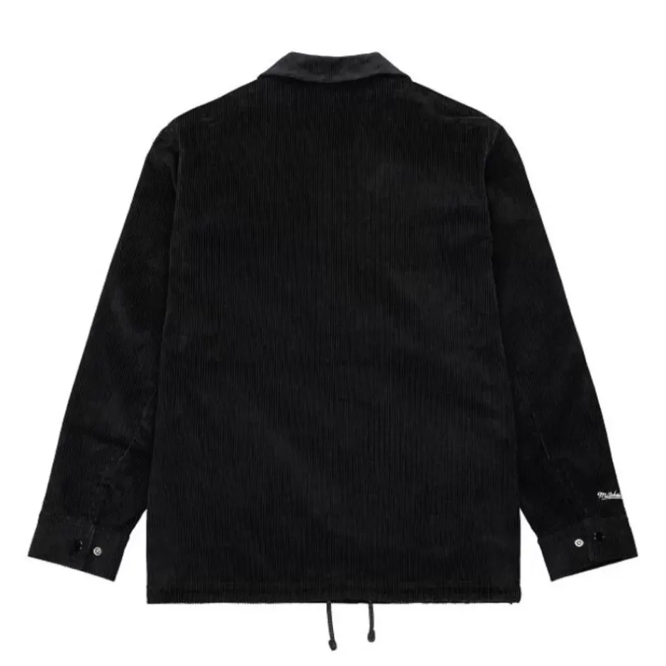 Men Mitchell & Ness Jackets & Outerwear-Branded M&N Interlock Corduroy Coaches Jacket