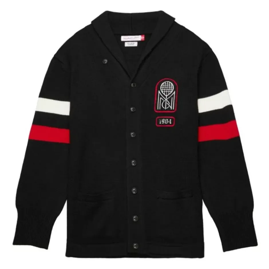 Men Mitchell & Ness Jackets & Outerwear-Branded M&N Shawl Cardigan Sweater