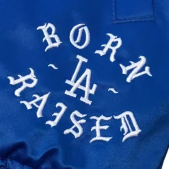 Men Mitchell & Ness Jackets & Outerwear-Bxr Pueblo Satin Jacket Los Angeles Dodgers