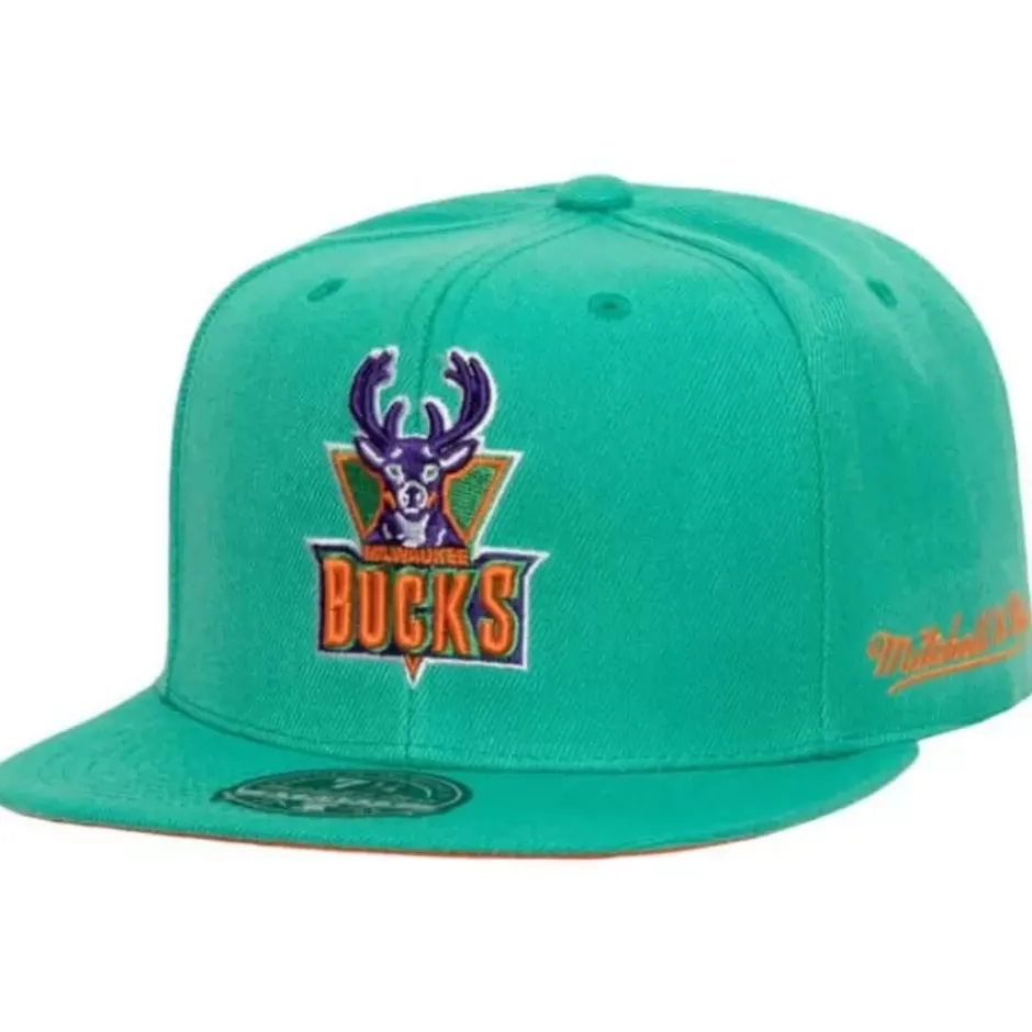 Mitchell & Ness Fitted-Cactus Cooler Fitted Hat Milwaukee Bucks