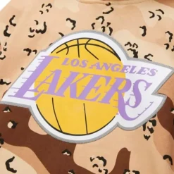 Men Mitchell & Ness Hoodies & Sweatshirts-Camo Reflective Hoodie Los Angeles Lakers