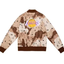 Men Mitchell & Ness Jackets & Outerwear-Camo Reflective Jacket Los Angeles Lakers