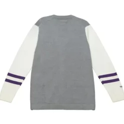 Men Mitchell & Ness Hoodies & Sweatshirts-Cardigan Sweater Los Angeles Lakers