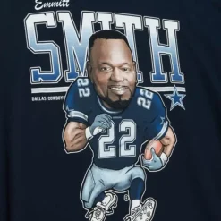 Men Mitchell & Ness T-Shirts & Tops-Caricatures Tee Dallas Cowboys Emmitt Smith