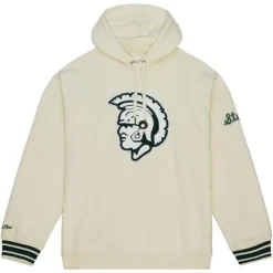 Men Mitchell & Ness Hoodies & Sweatshirts-Chainstitch Heavyweight Hoodie Retro Michigan State University