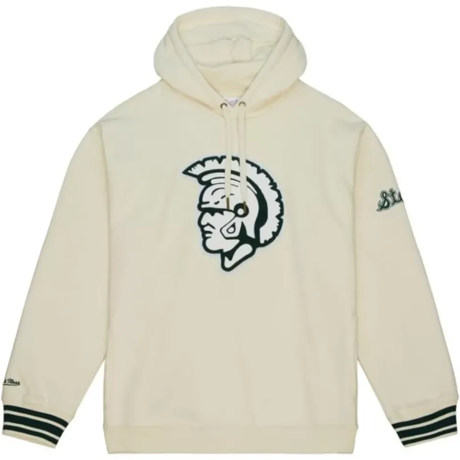 Men Mitchell & Ness Hoodies & Sweatshirts-Chainstitch Heavyweight Hoodie Retro Michigan State University