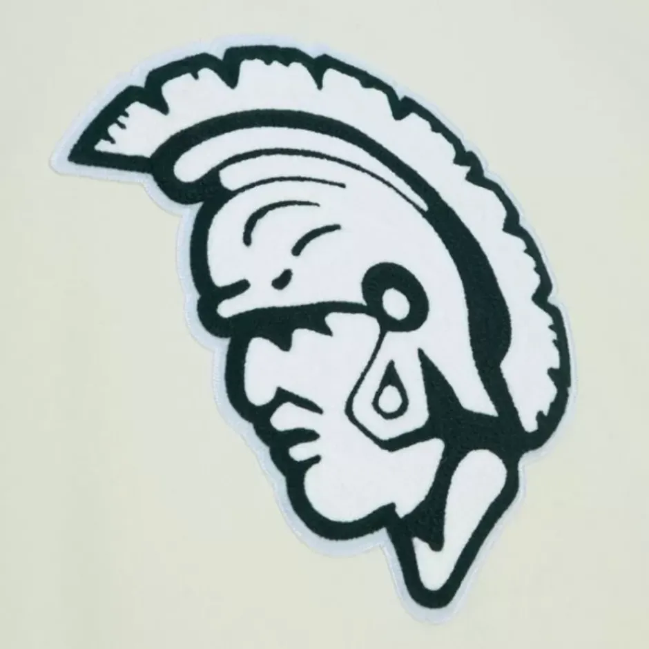 Men Mitchell & Ness Hoodies & Sweatshirts-Chainstitch Heavyweight Hoodie Retro Michigan State University