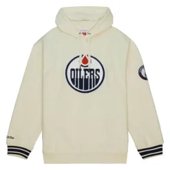Men Mitchell & Ness Hoodies & Sweatshirts-Chainstitch Heavyweight Hoodie Current Edmonton Oilers