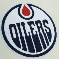 Men Mitchell & Ness Hoodies & Sweatshirts-Chainstitch Heavyweight Hoodie Current Edmonton Oilers