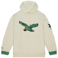 Men Mitchell & Ness Hoodies & Sweatshirts-Chainstitch Heavyweight Hoodie Retro Philadelphia Eagles