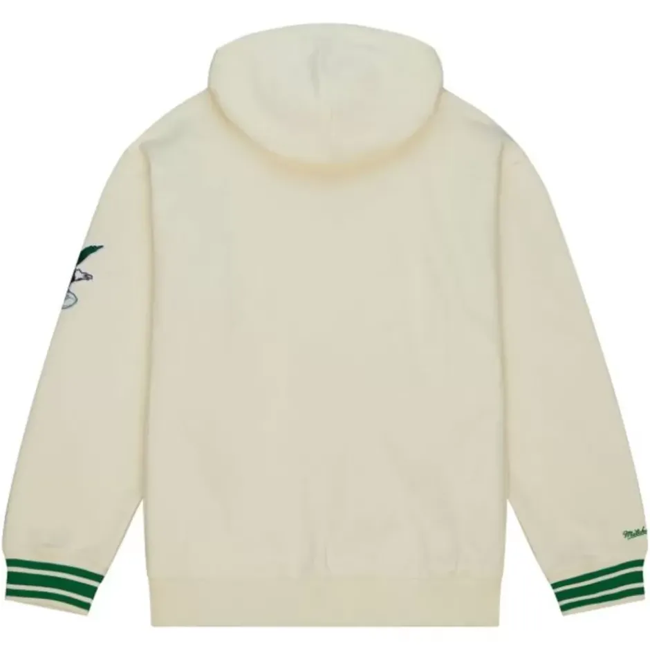 Men Mitchell & Ness Hoodies & Sweatshirts-Chainstitch Heavyweight Hoodie Retro Philadelphia Eagles