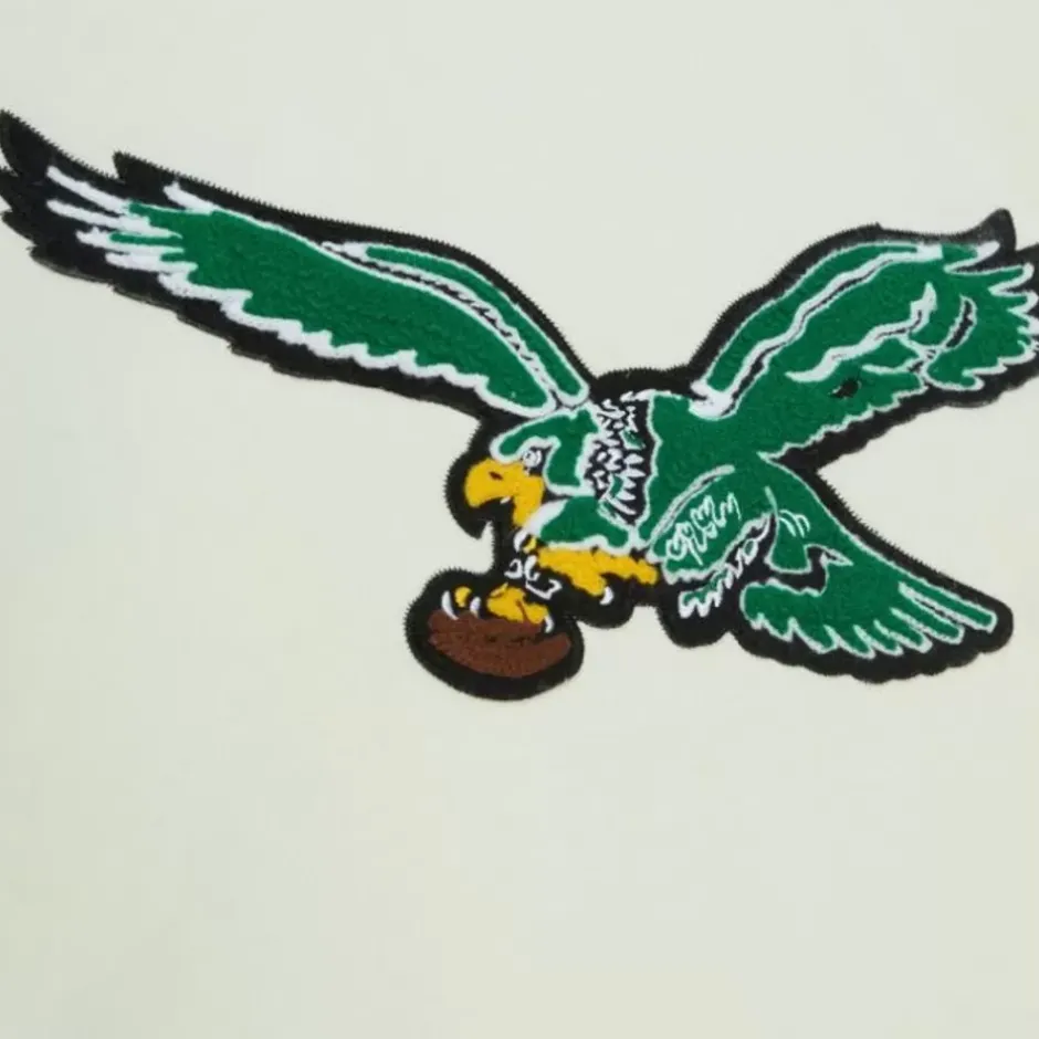 Men Mitchell & Ness Hoodies & Sweatshirts-Chainstitch Heavyweight Hoodie Retro Philadelphia Eagles