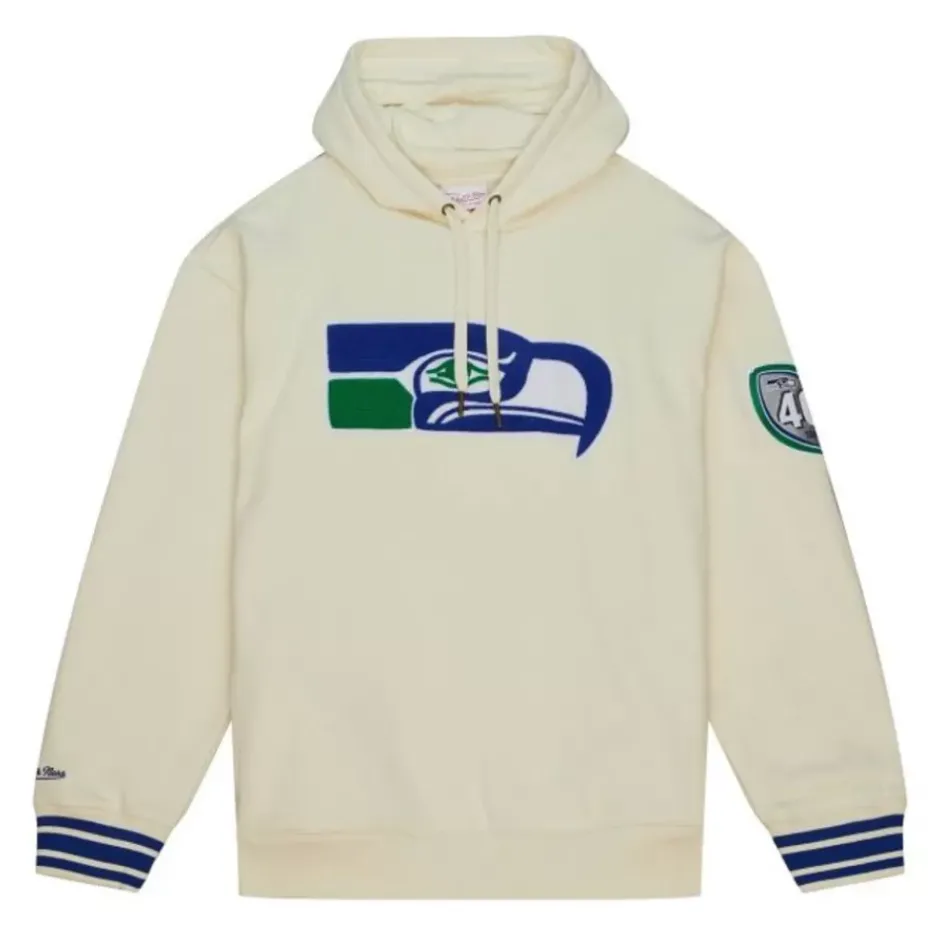 Men Mitchell & Ness Hoodies & Sweatshirts-Chainstitch Heavyweight Hoodie Retro Seattle Seahawks